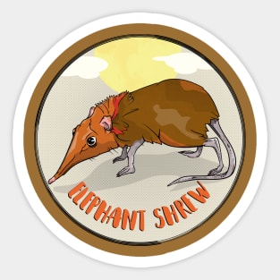 Elephant Shrew Sticker